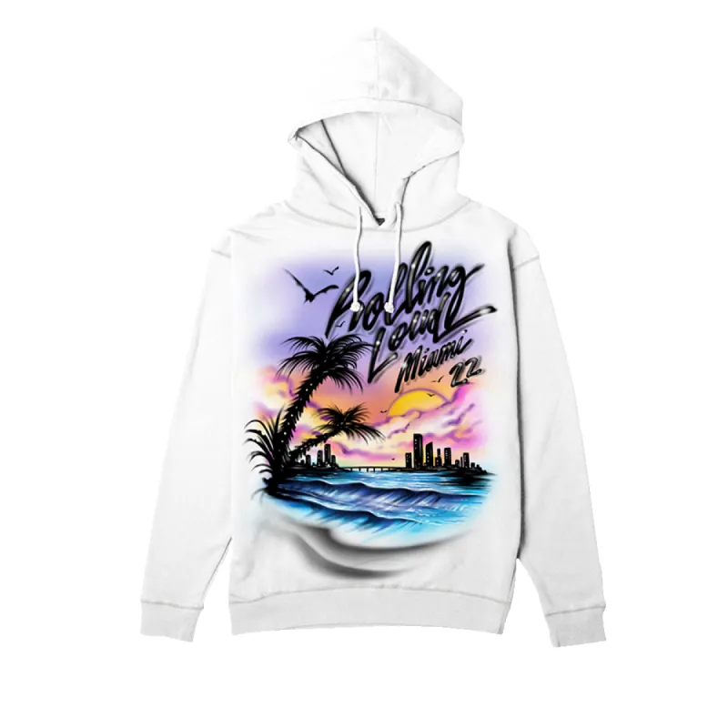 RL The Magic City Hoodie White Miami 22' sold by Rolling Loud Merch