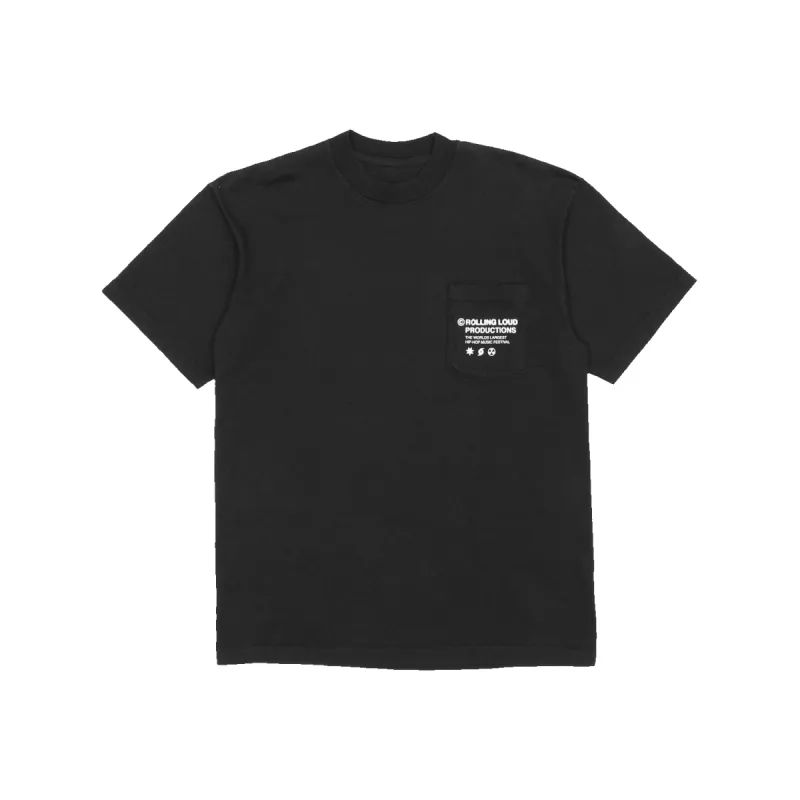 RL Productions Pocket Tee Black sold by Rolling Loud Merch