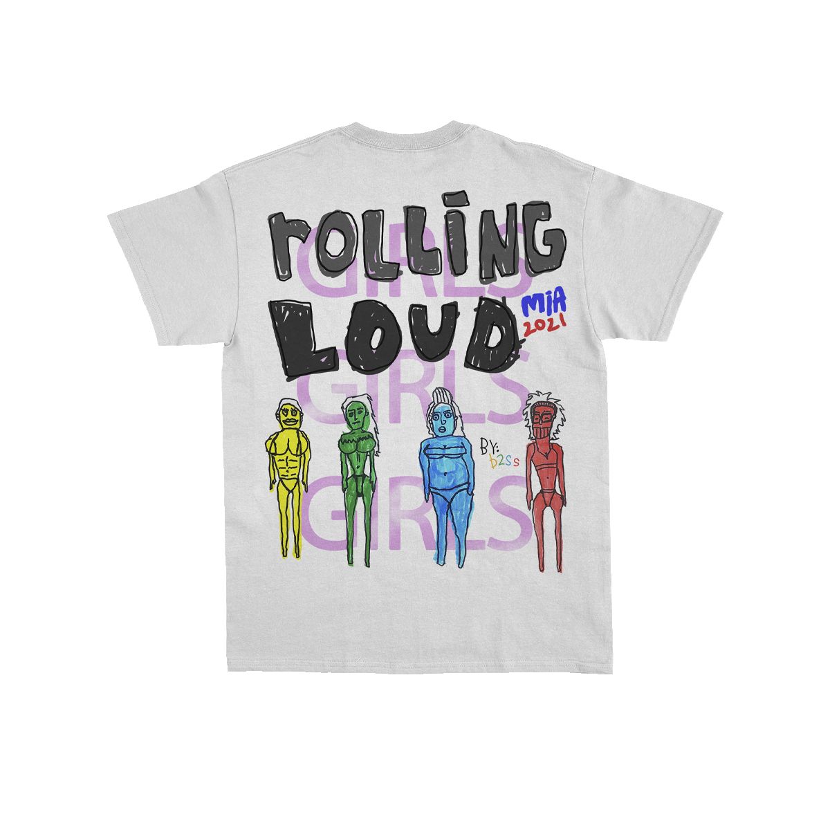Girls Girls Girls Miami 21 Tee sold by Rolling Loud Merch product image thumbnail 2