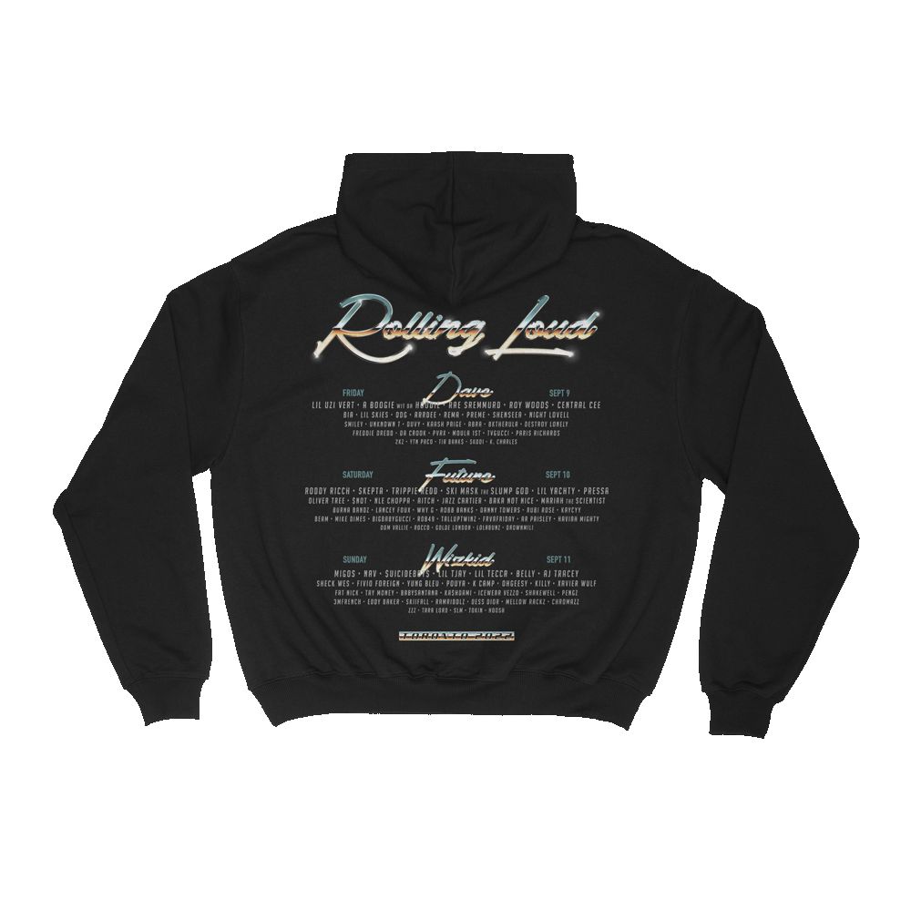 RL 80's Chrome Hooded Sweatshirt Toronto 2022 sold by Rolling Loud Merch product image thumbnail 2