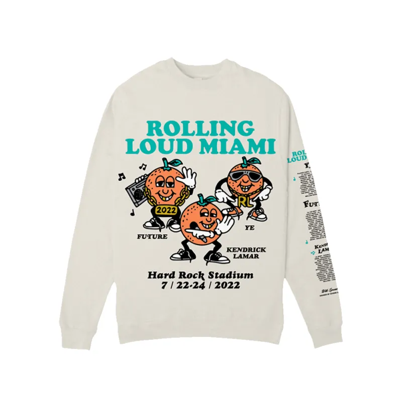 RL Orange Delight LS Tee Miami 22 sold by Rolling Loud Merch