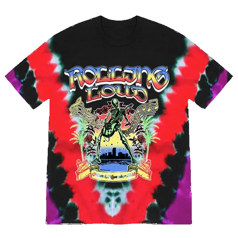 RL Dead Rockstar Tie Dye Tee sold by Rolling Loud Merch