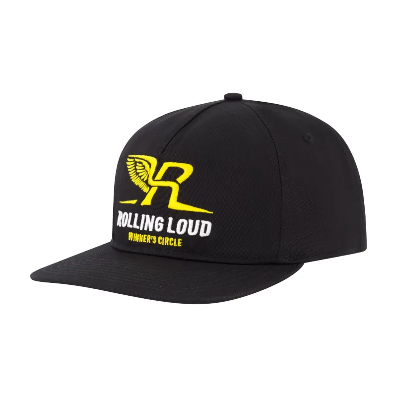 RL Winner's Circle Black 5 Panel Hat sold by Rolling Loud Merch