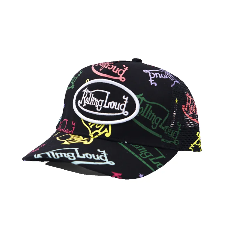 RL Von Loud Black Trucker Hat sold by Rolling Loud Merch