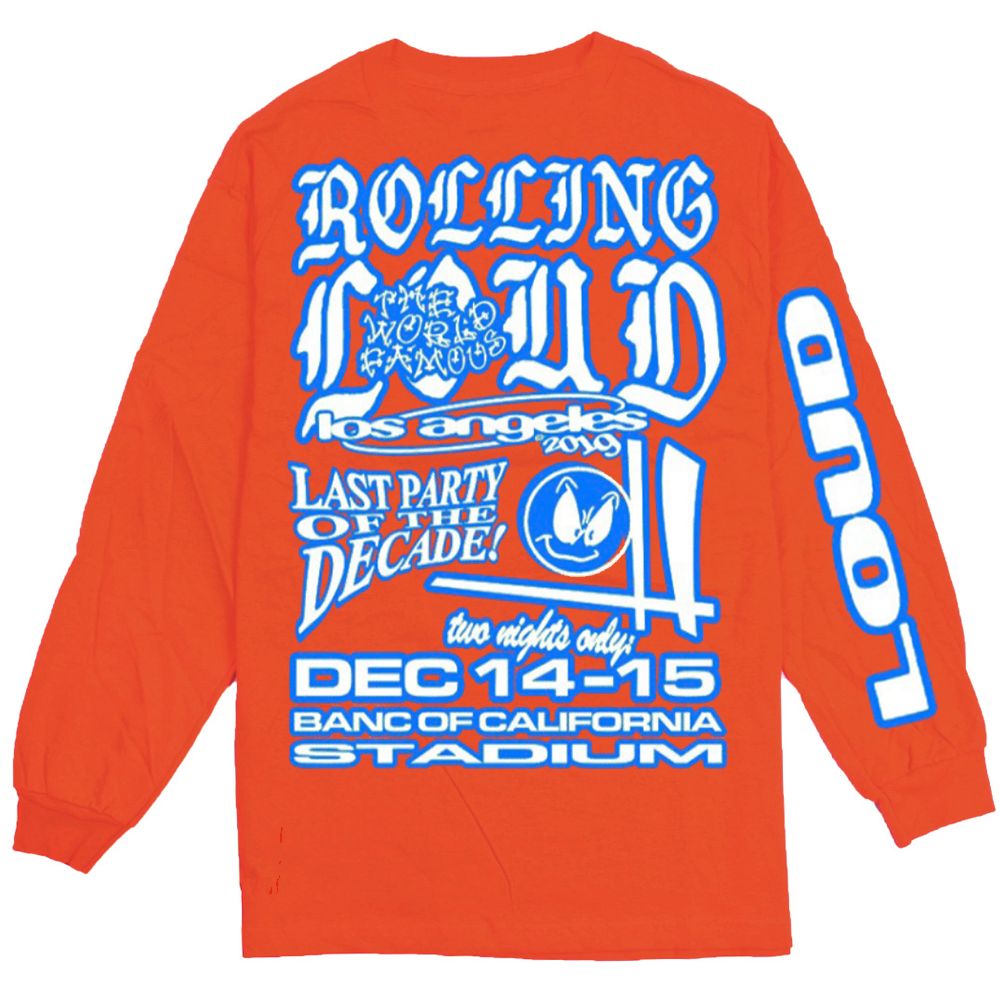 LA19 Orange Neon LS Tee sold by Rolling Loud Merch product image thumbnail 2