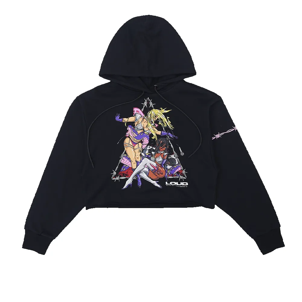 RL X Bunny Bae Bar Crop Hoodie NYC 22 sold by Rolling Loud Merch