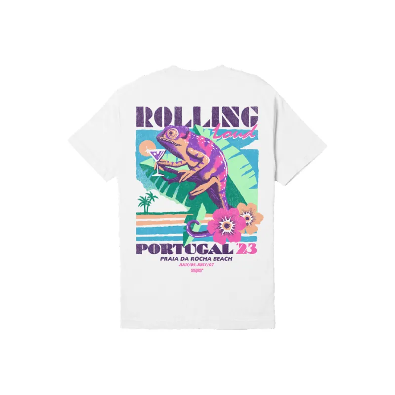 RL Portugal 23 Chameleon White Tee sold by Rolling Loud Merch