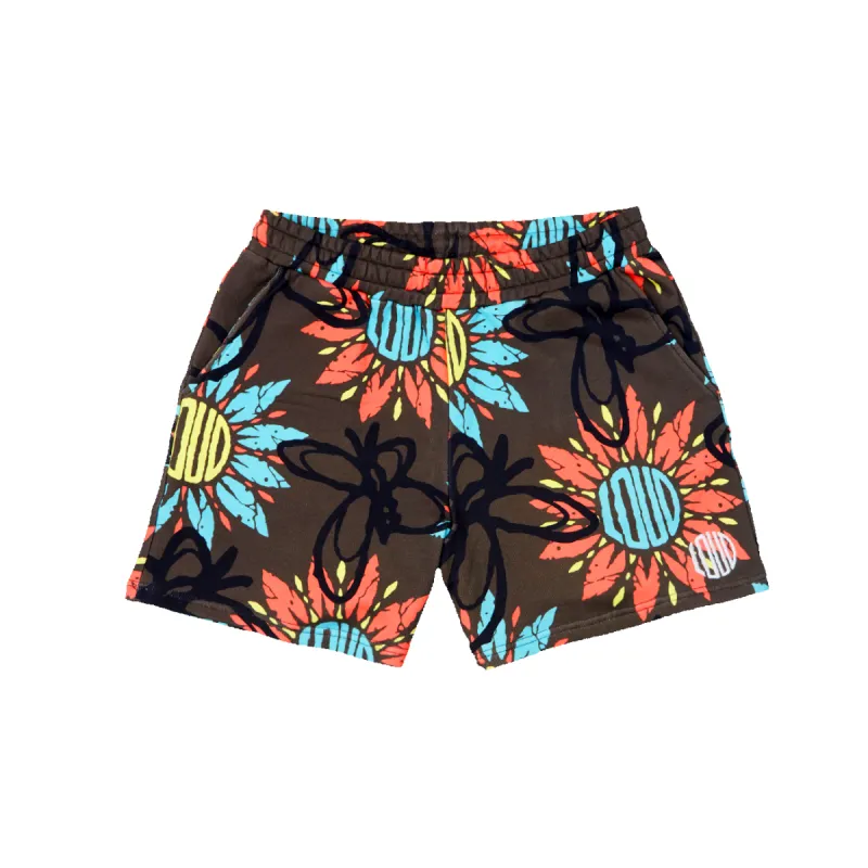 RL MIA Shorts Loud Pattern Brown sold by Rolling Loud Merch