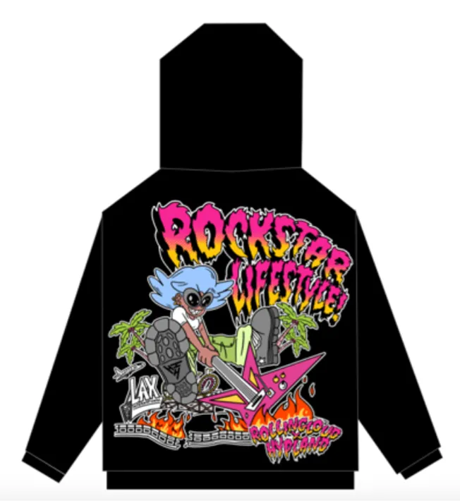 HYP X RL Rockstar Hoodie Black sold by Rolling Loud Merch