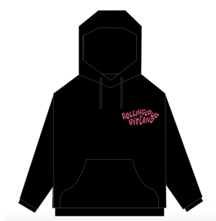 HYP X RL Rockstar Hoodie Black sold by Rolling Loud Merch product image thumbnail 2