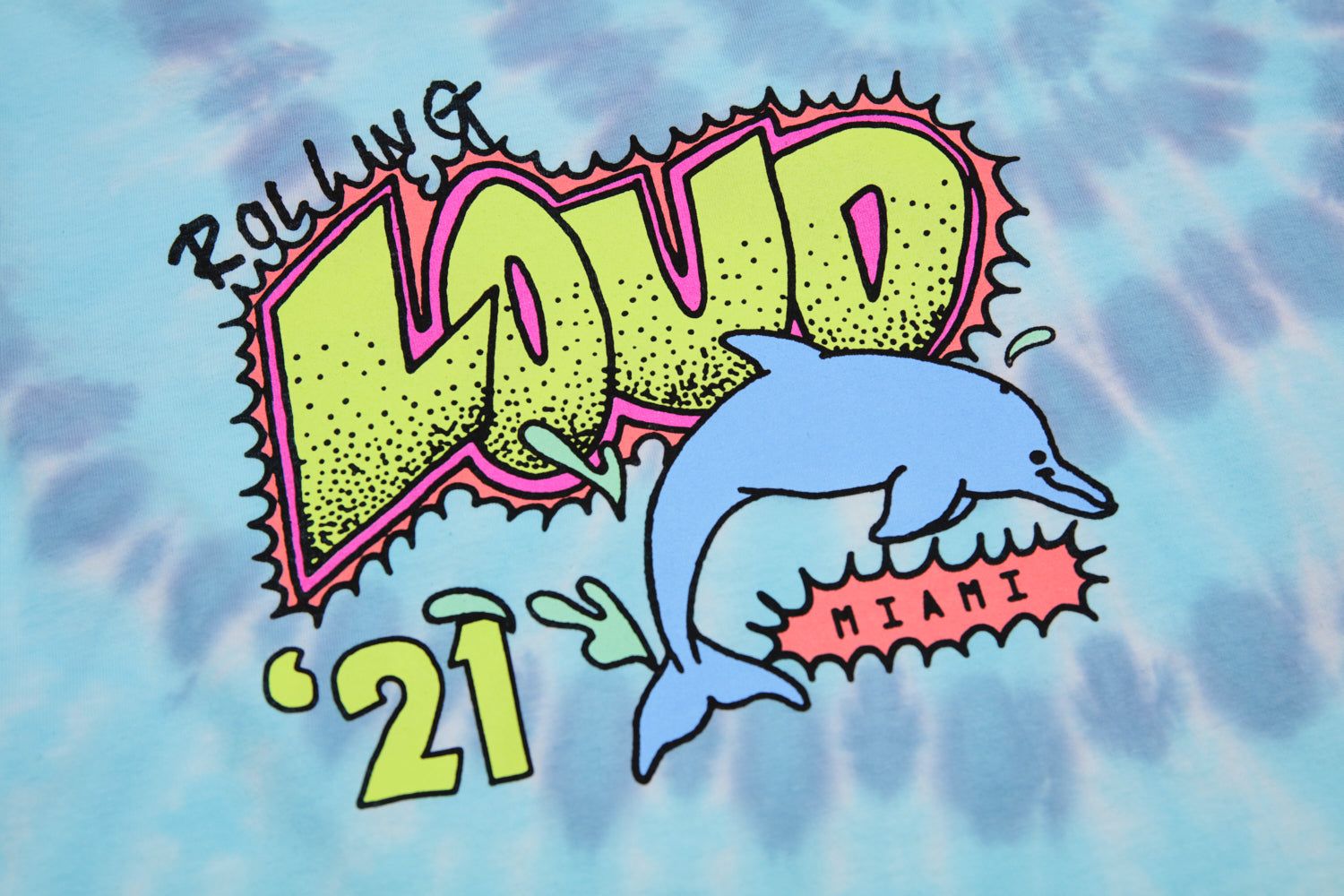Neon Splash Miami 21 Tee Tie Dye sold by Rolling Loud Merch product image thumbnail 3