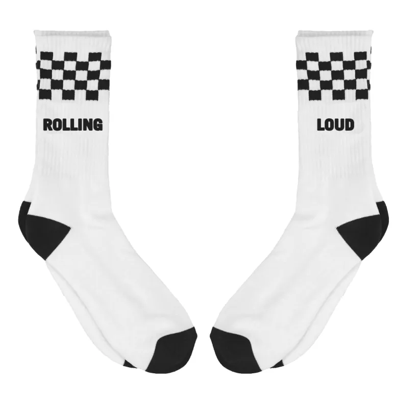 RL Checkered Socks sold by Rolling Loud Merch