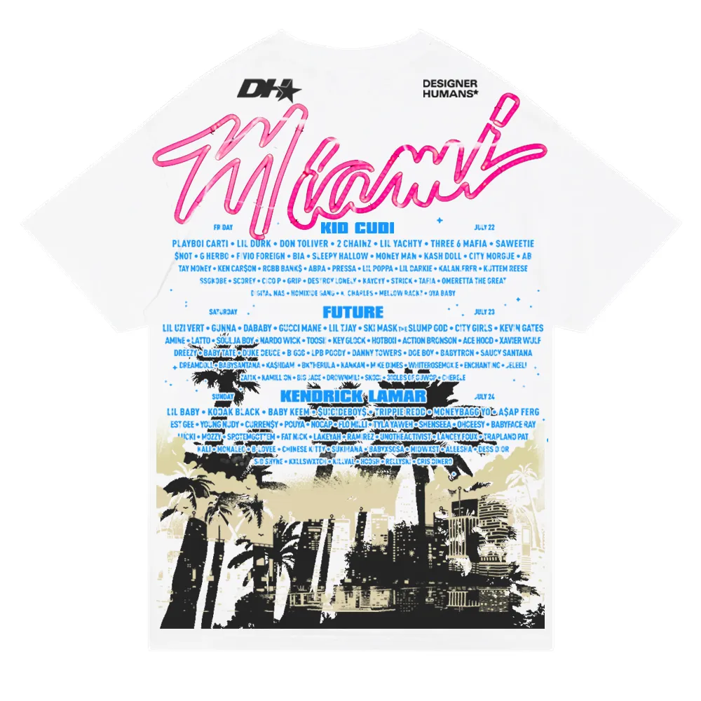 Designer Humans x Rolling Loud T Shirt White Miami 2022 sold by Rolling Loud Merch product image thumbnail 2