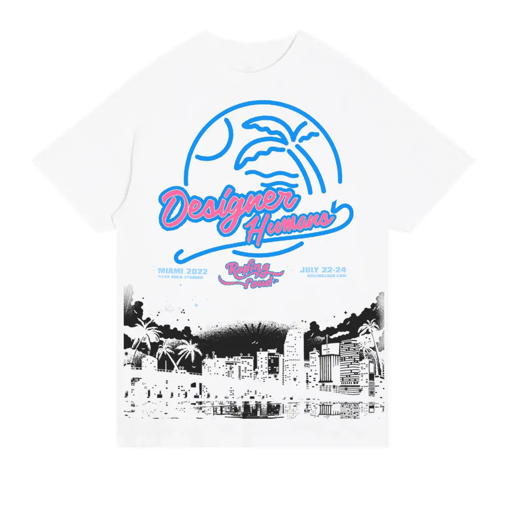 Designer Humans x Rolling Loud T Shirt White Miami 2022 sold by Rolling Loud Merch