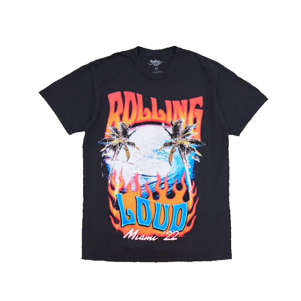 RL Flames T Shirt Miami 22 sold by Rolling Loud Merch