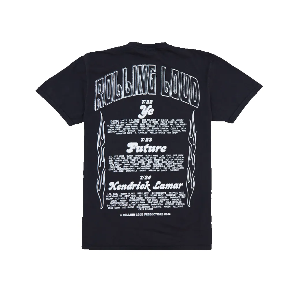 RL Flames T Shirt Miami 22 sold by Rolling Loud Merch product image thumbnail 2