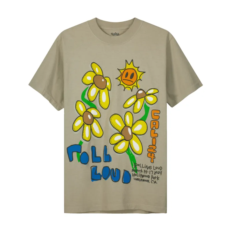 RL X B2SS Sunny Flowers Sand Lineup Tee sold by Rolling Loud Merch