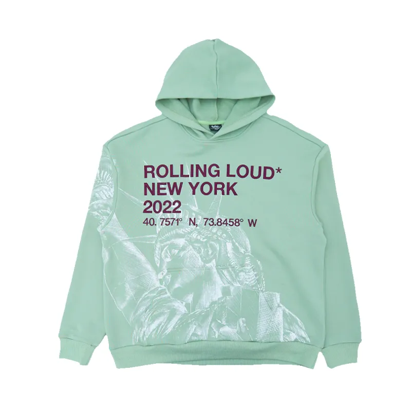 RL Our Lady Hoodie Sage NYC 22 sold by Rolling Loud Merch