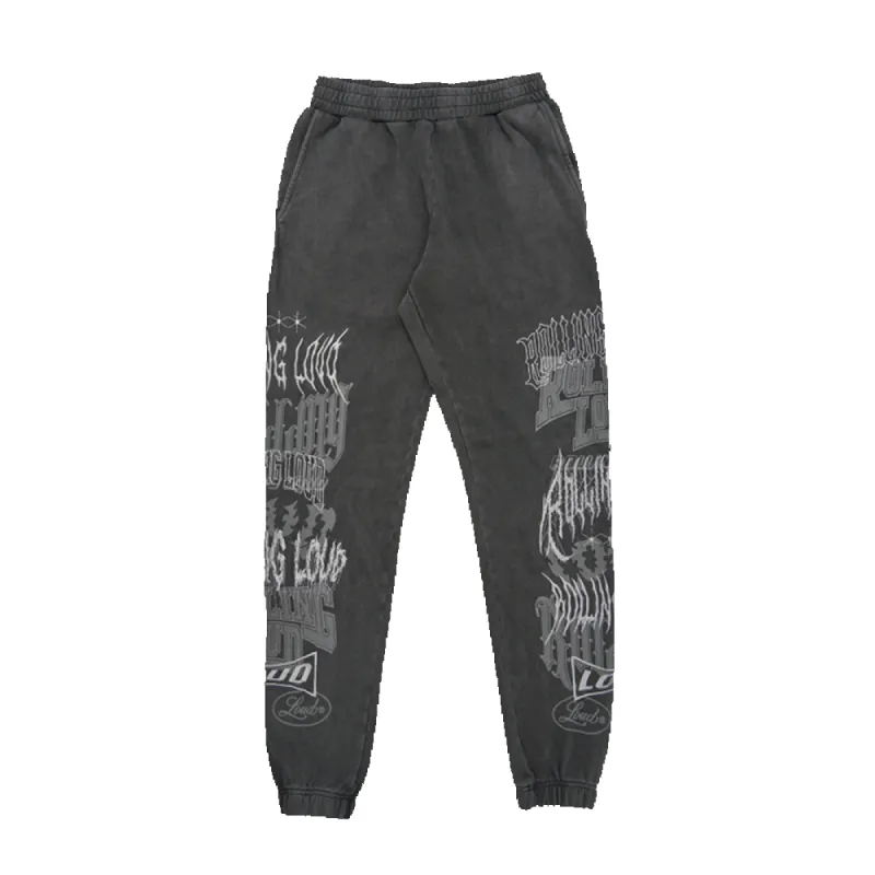 RL G-Metal Logos Vintage Black Sweatpants sold by Rolling Loud Merch
