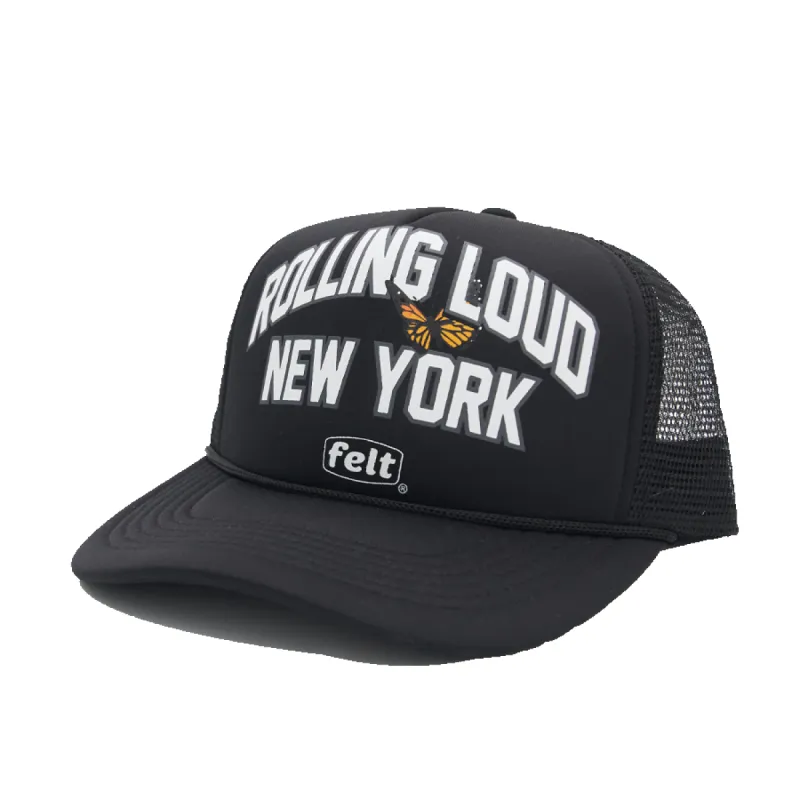 RL x Felt Collegiate Trucker Hat sold by Rolling Loud Merch