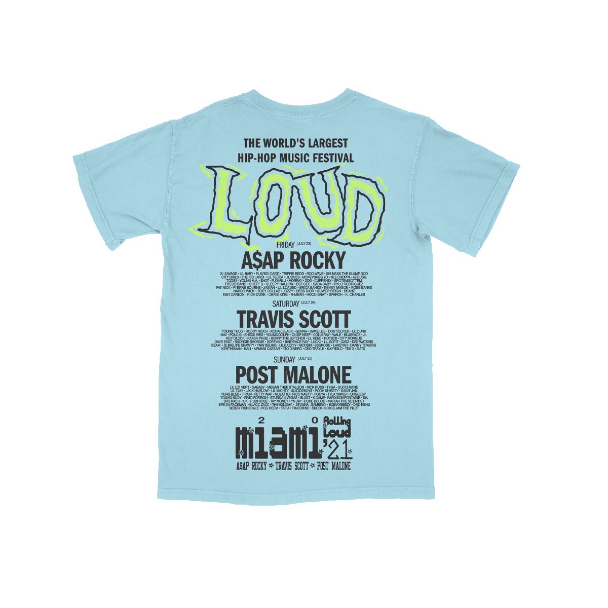 Cracked Miami 21 Tee sold by Rolling Loud Merch