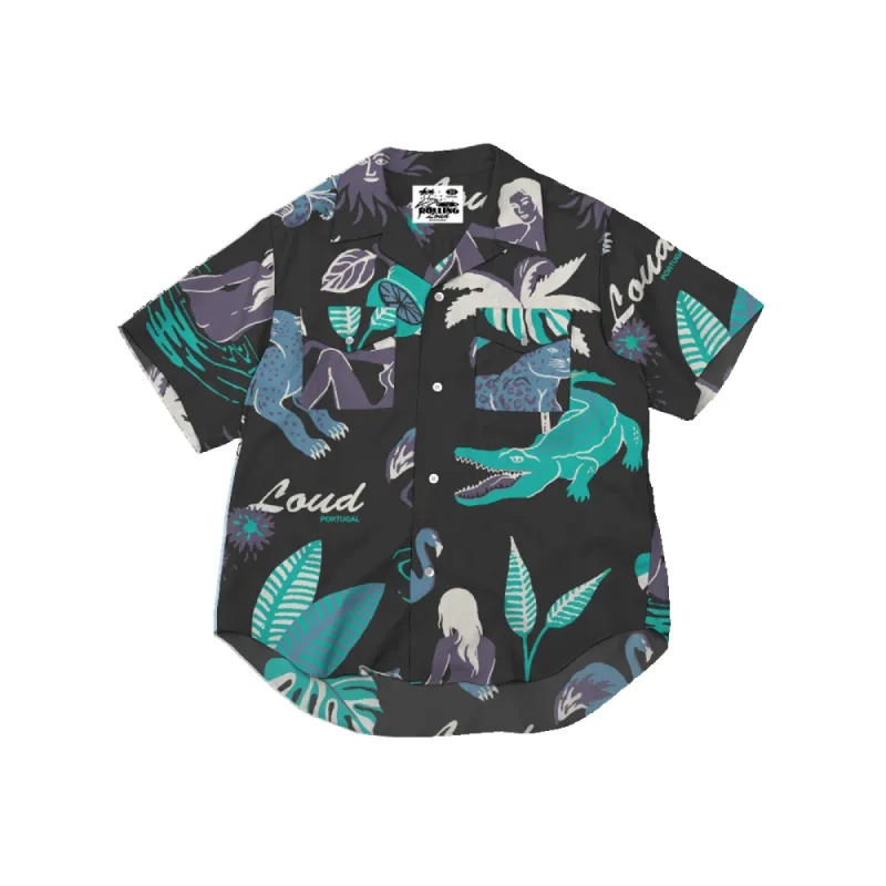 RL Loud Jungle Black Button Up sold by Rolling Loud Merch
