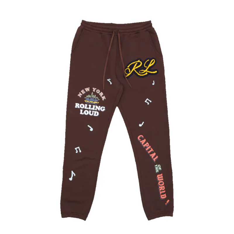 RL NY Embroidered Sweatpants NYC 2021 sold by Rolling Loud Merch