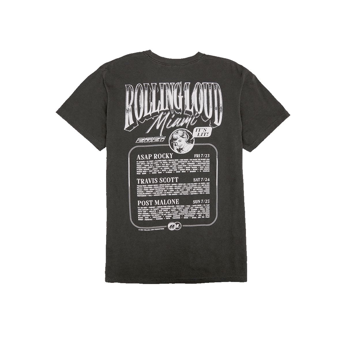 Official Miami Donk 21 Line Up Tee sold by Rolling Loud Merch product image thumbnail 2