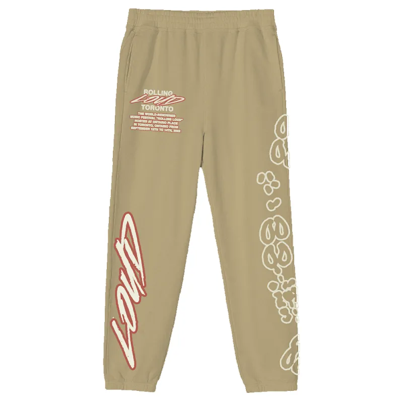 RL Wild Sweatpants Tan Toronto 22 sold by Rolling Loud Merch