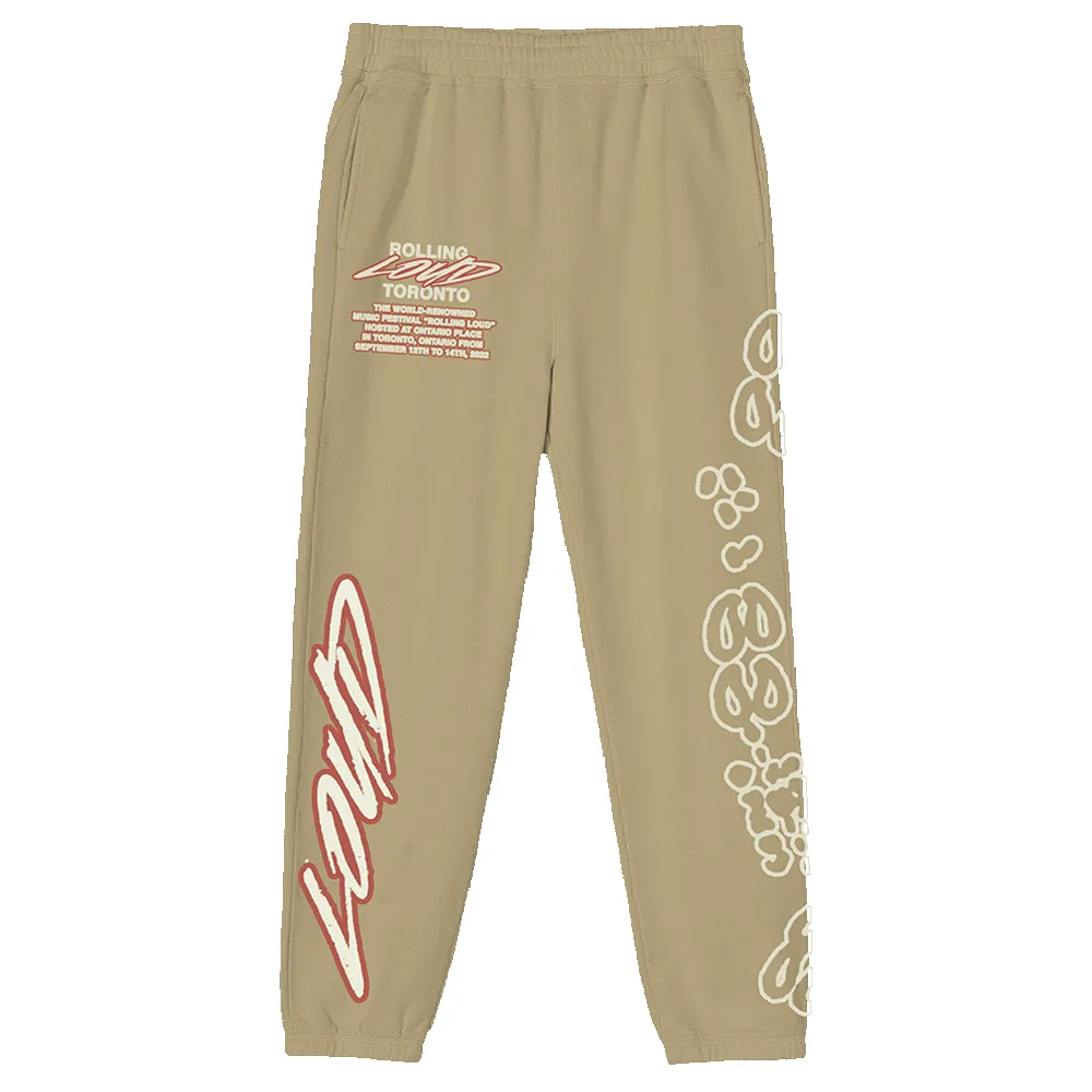 RL Wild Sweatpants Tan Toronto 22 sold by Rolling Loud Merch