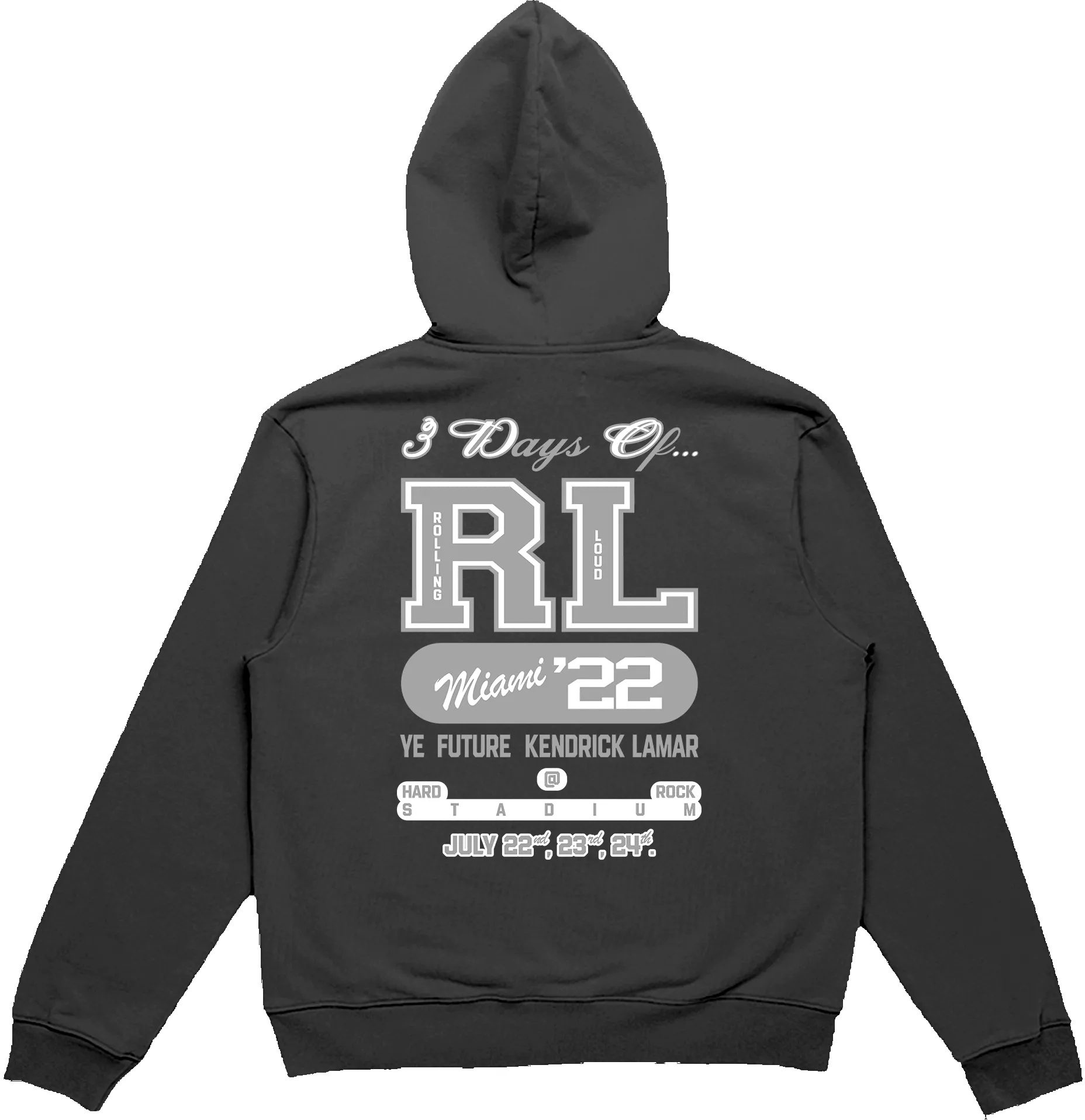 RL Panther Varsity Hoodie Black Miami 22' sold by Rolling Loud Merch product image thumbnail 2