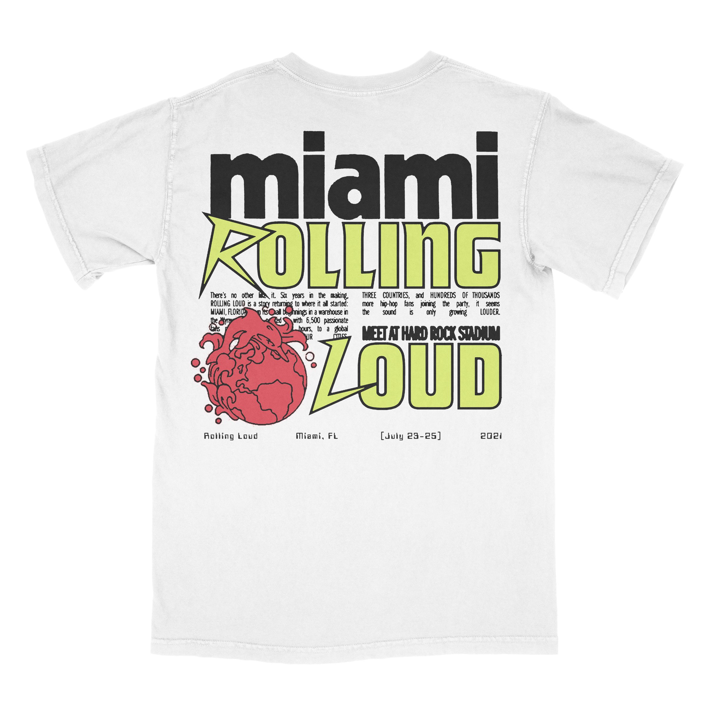 Splashin' Miami 21 Tee White sold by Rolling Loud Merch product image thumbnail 2