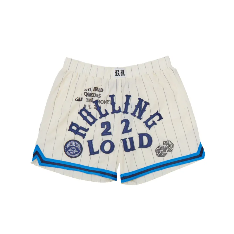 RL Baseball Shorts NYC 22' sold by Rolling Loud Merch