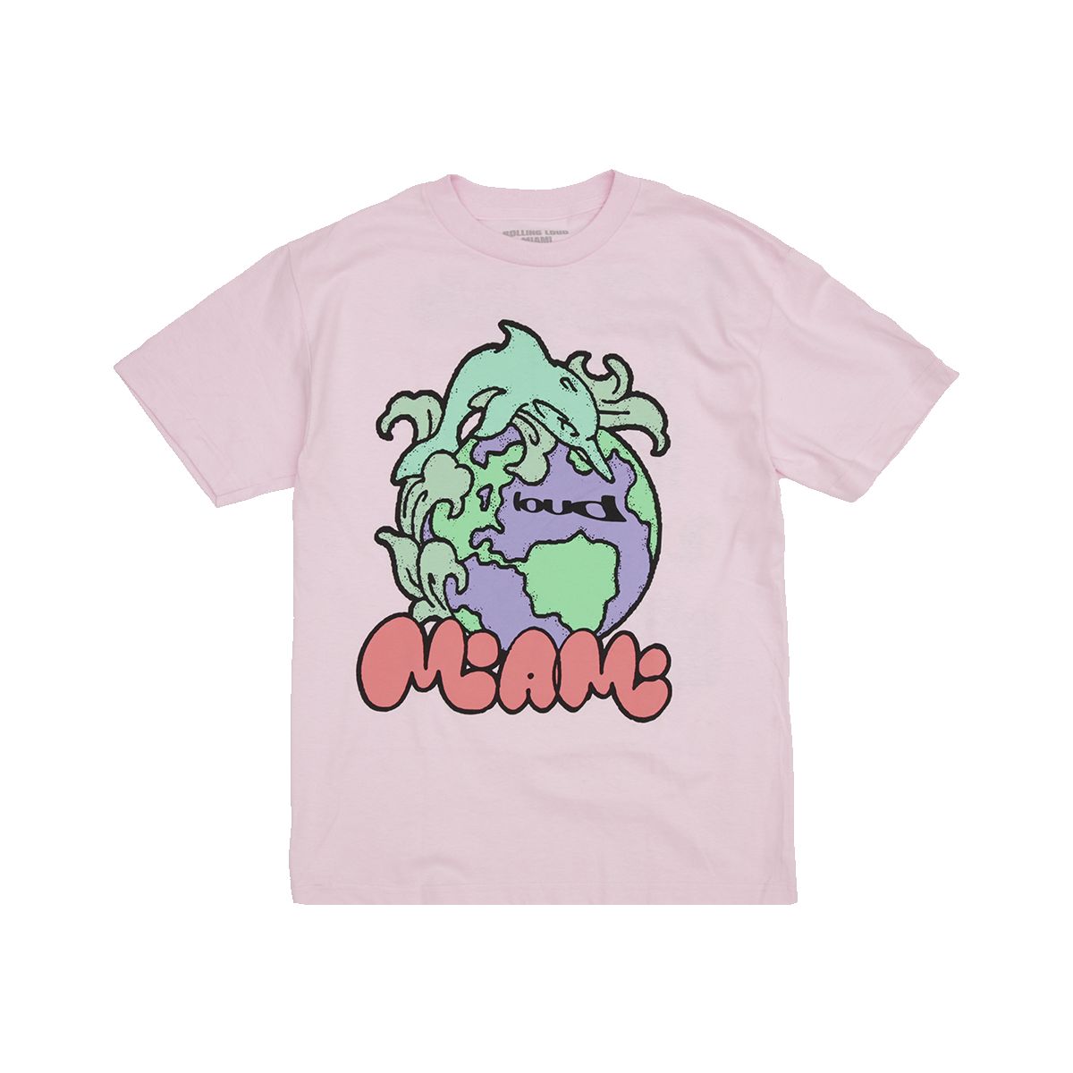 Loud World Miami 21 Tee Pink sold by Rolling Loud Merch