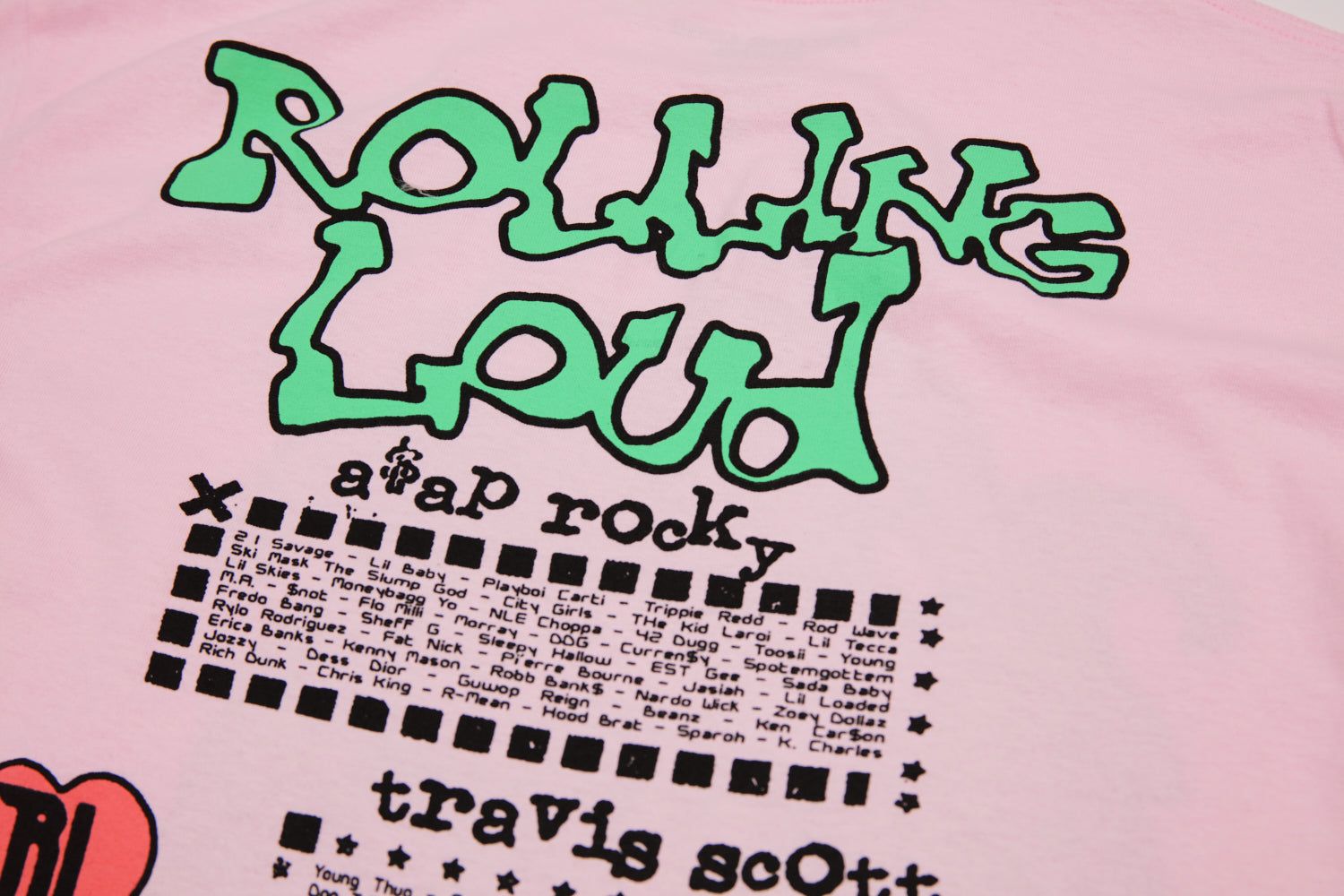 Loud World Miami 21 Tee Pink sold by Rolling Loud Merch product image thumbnail 3