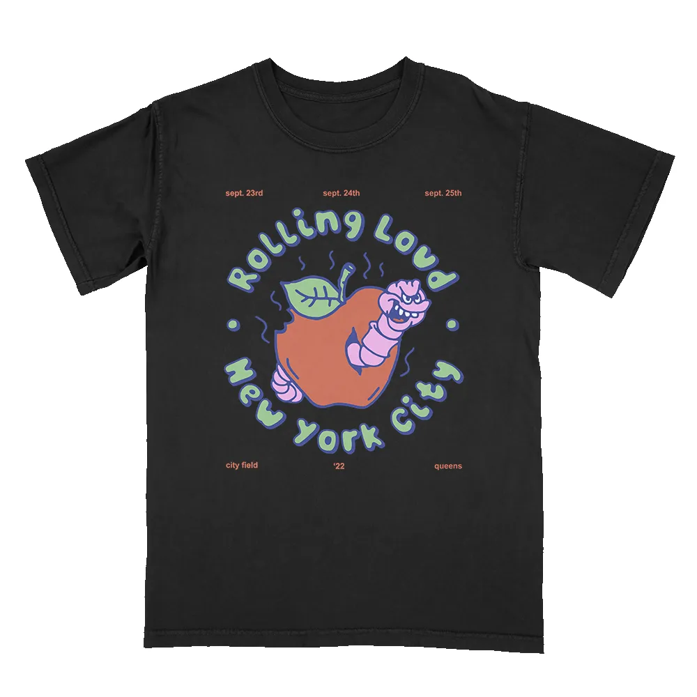 RL Apple T Shirt Black NYC 22 sold by Rolling Loud Merch
