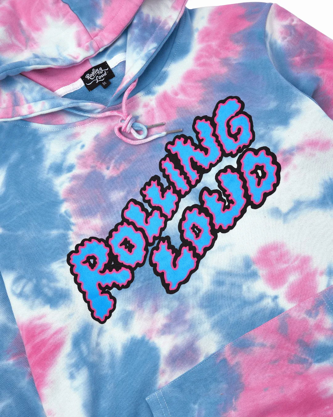 Puffy Logo Tie Dye Classic Pink Hoodie sold by Rolling Loud Merch product image thumbnail 3