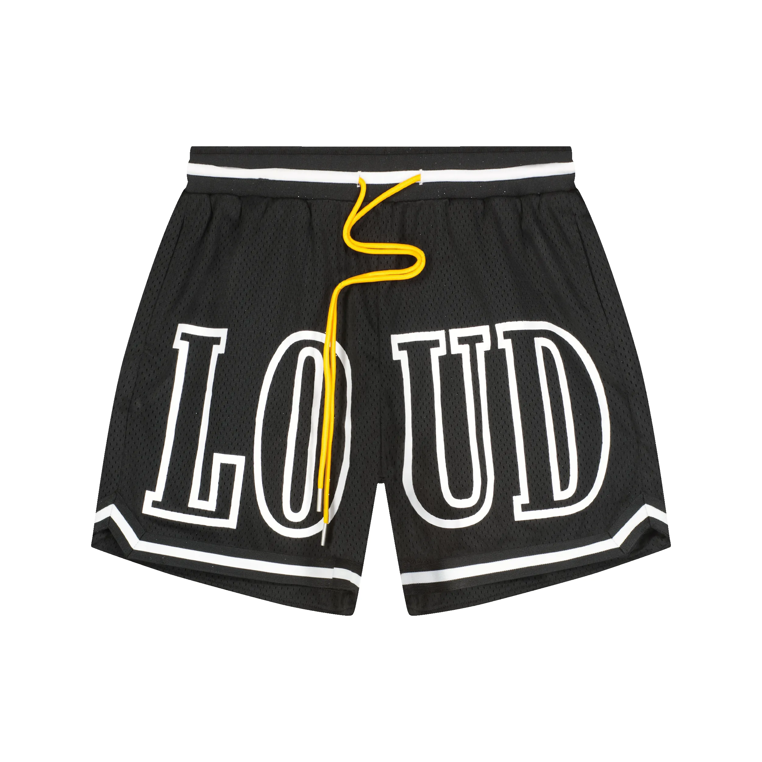 RL Loud Black Mesh Shorts sold by Rolling Loud Merch