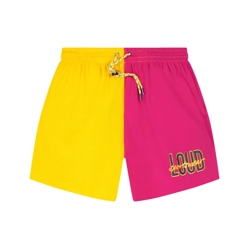 RL Loud Orange/Pink Split Shorts sold by Rolling Loud Merch