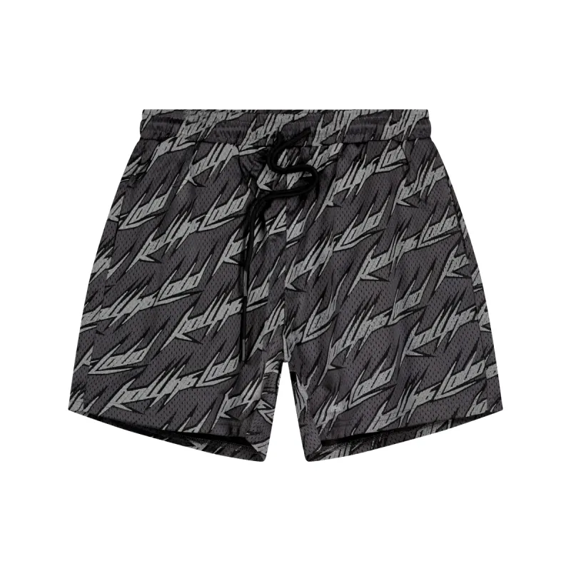 RL World Tour AOP Pointy Black Shorts sold by Rolling Loud Merch