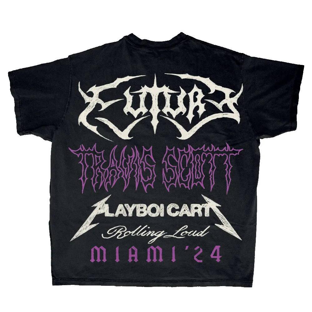 RL Miami 24 Loud Fonts Headliner Drop Shoulder Tee sold by Rolling Loud Merch product image thumbnail 2