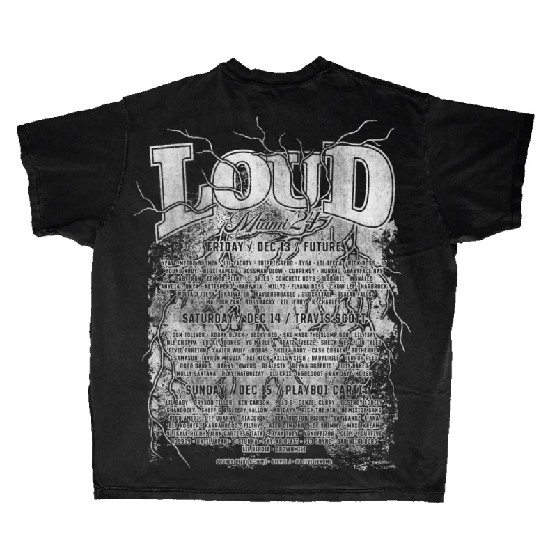 RL Miami 24 Pre-Sale Exclusive Lockjaws Vintage Black Tee sold by Rolling Loud Merch