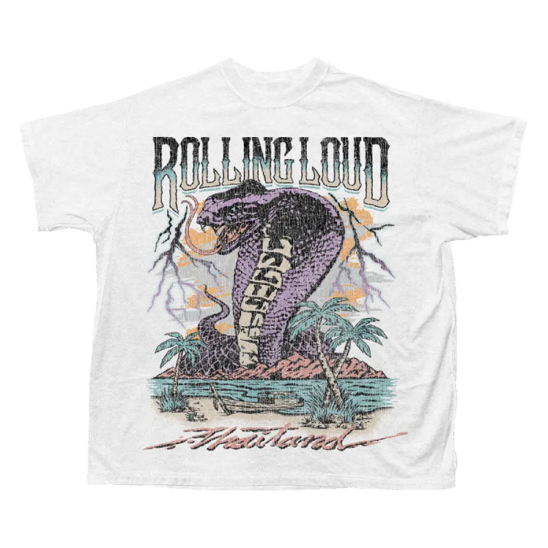 RL Thailand 24 Strike First White Tee sold by Rolling Loud Merch