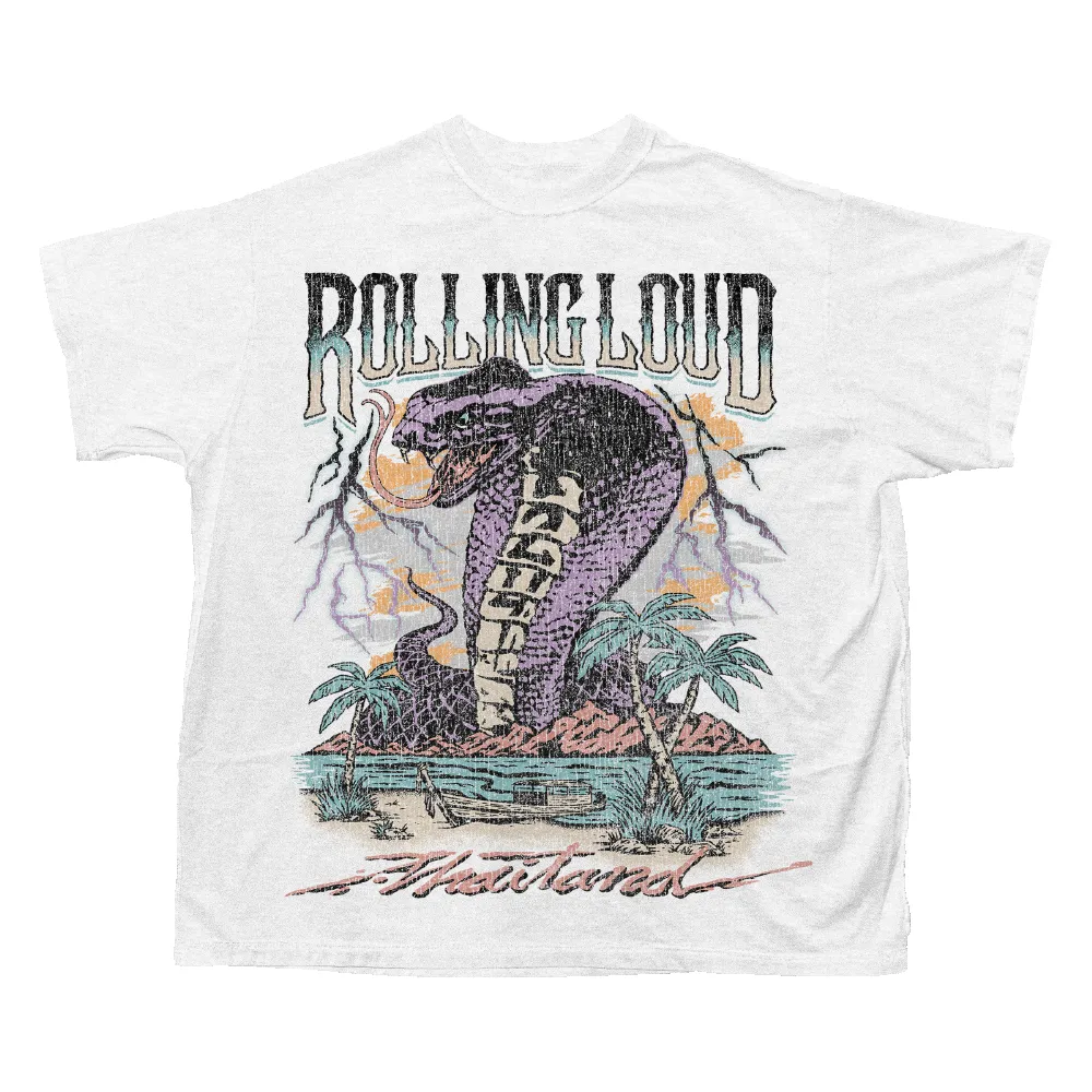 RL Thailand 24 Strike First White Tee sold by Rolling Loud Merch