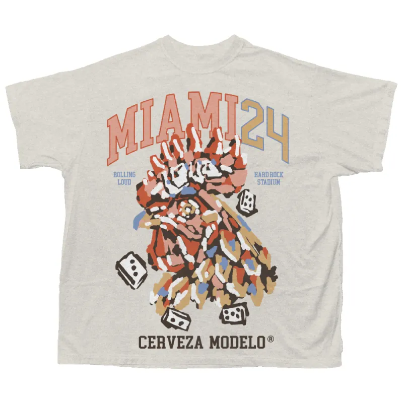 RL X Modelo  Loud Rooster Cement Tee ( Online Exclusive ) sold by Rolling Loud Merch