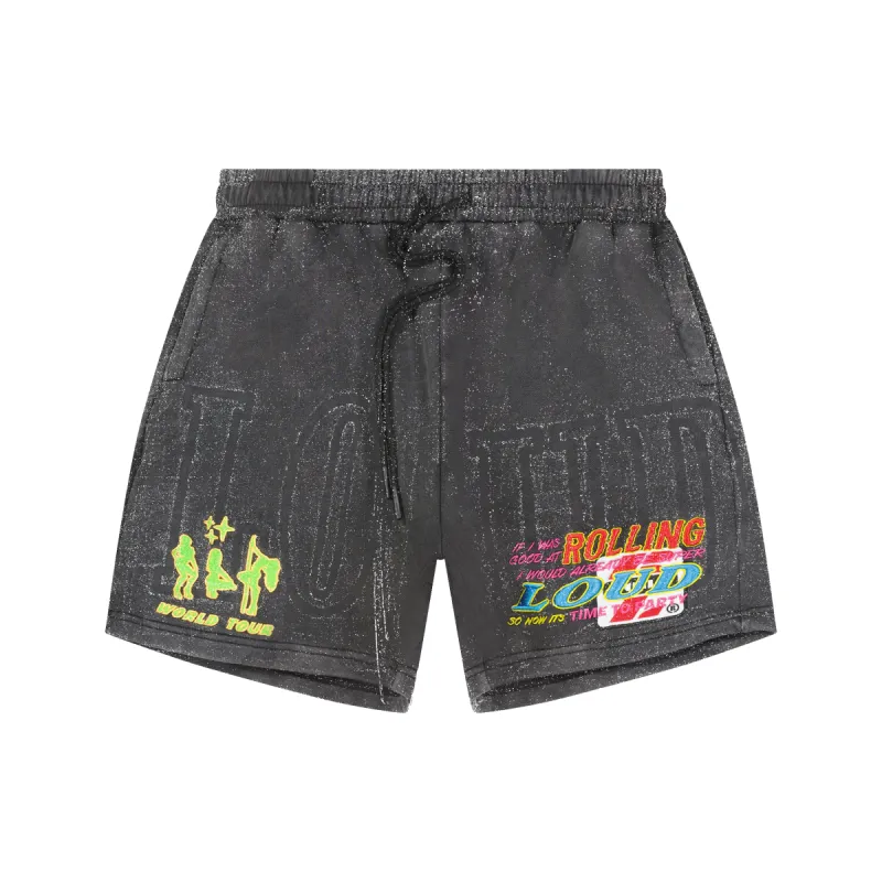 RL Racing Disco Black Shorts sold by Rolling Loud Merch