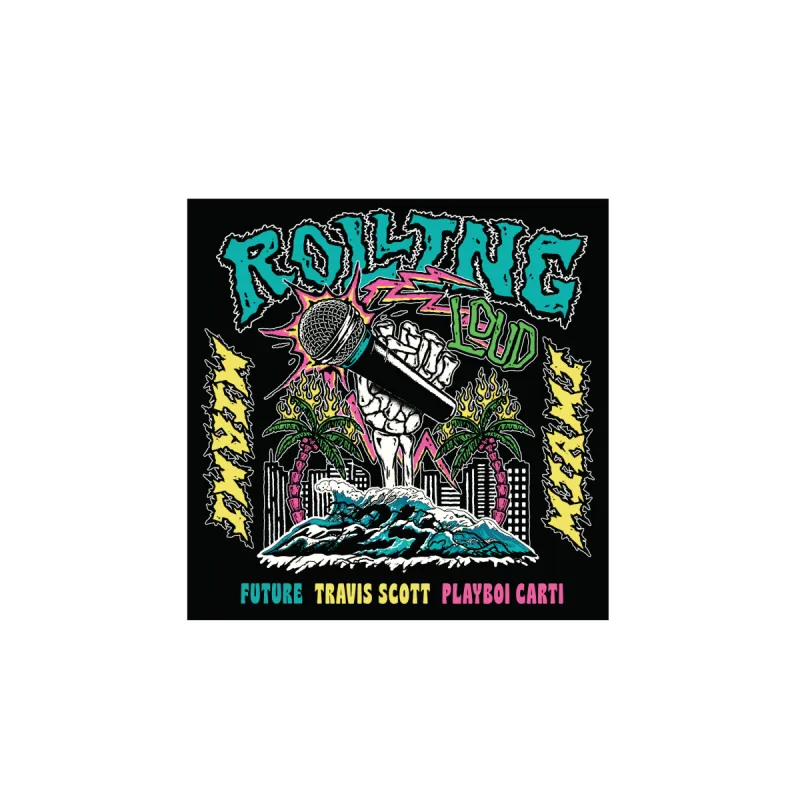 RL Miami 24 Takeover Black Bandana sold by Rolling Loud Merch