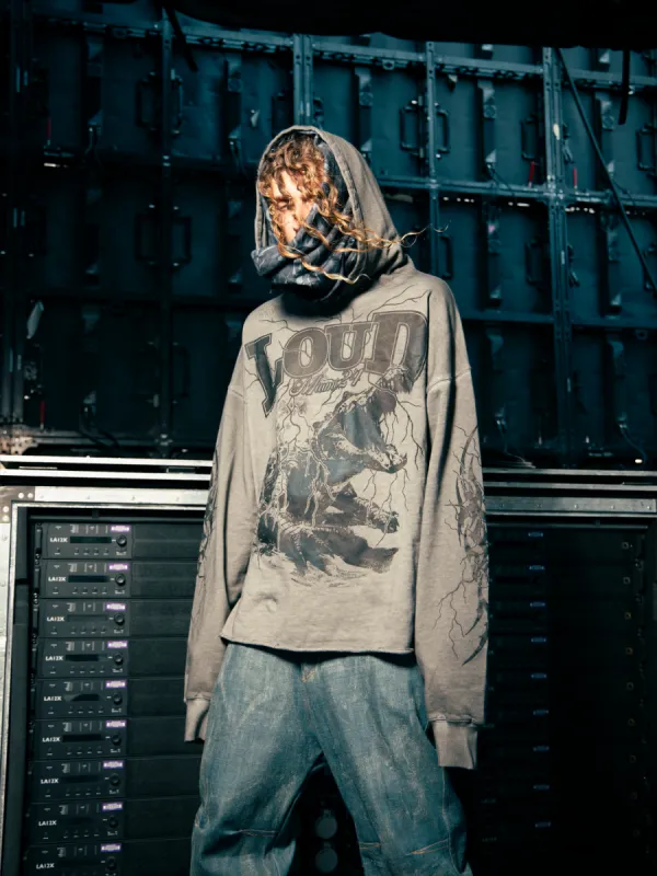 RL Miami 24 Lockjaw Cement Crop Hoodie sold by Rolling Loud Merch