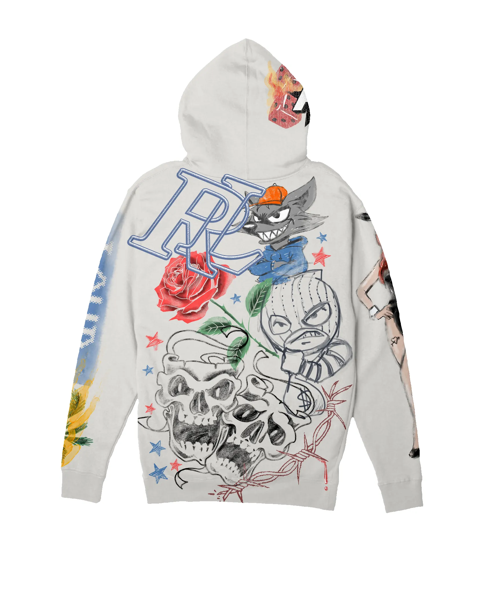 RL Mixed Media Cement AOP Hoodie sold by Rolling Loud Merch product image thumbnail 3