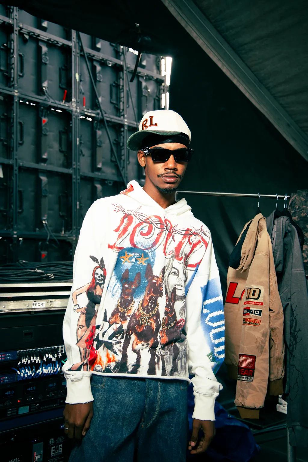 RL Mixed Media Cement AOP Hoodie sold by Rolling Loud Merch